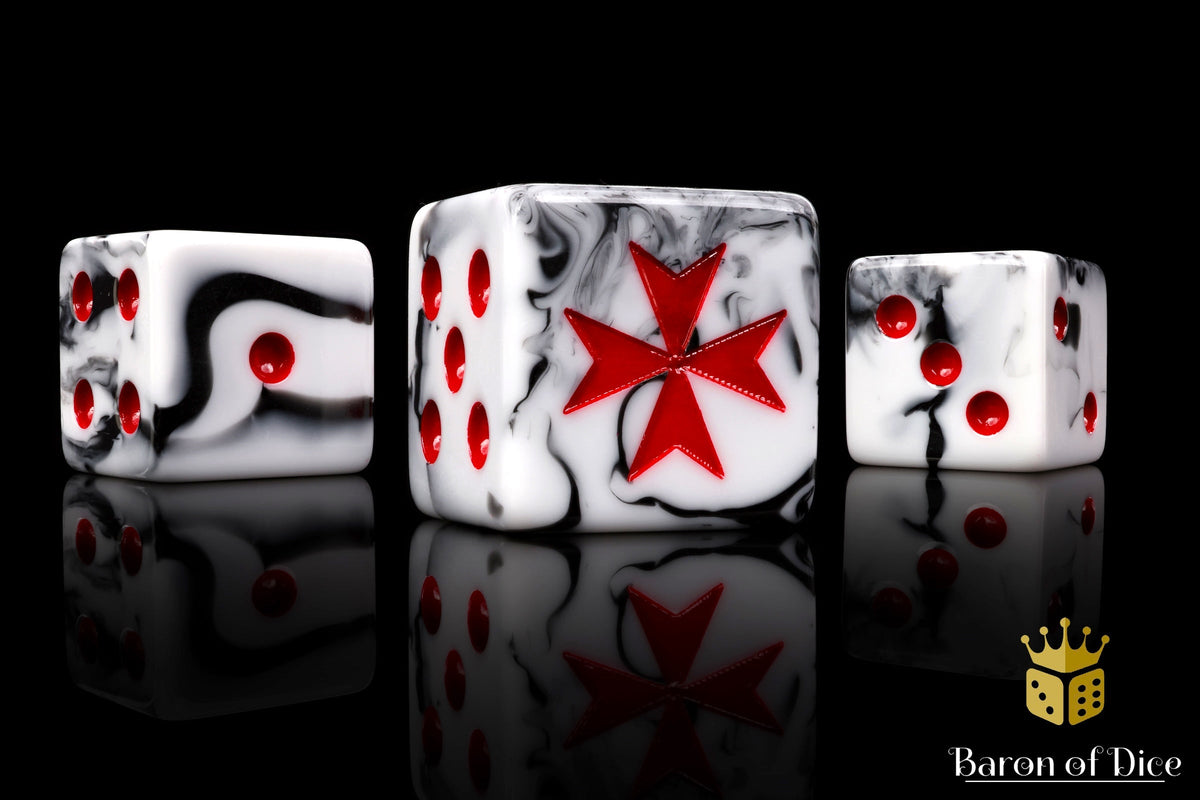 Knight Templar Dice - Red