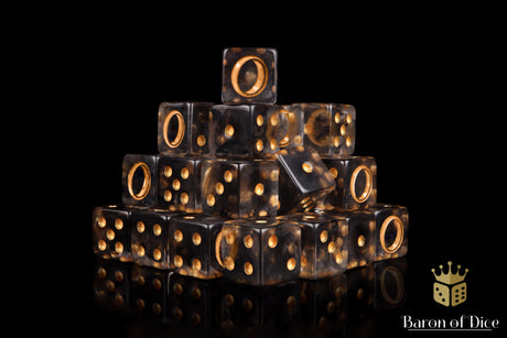 Translucent Gold Ring Dice