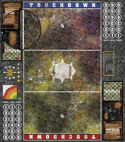 Mats by Mars:  Abandoned City v1.0 Fantasy Football Play Mat / Pitch