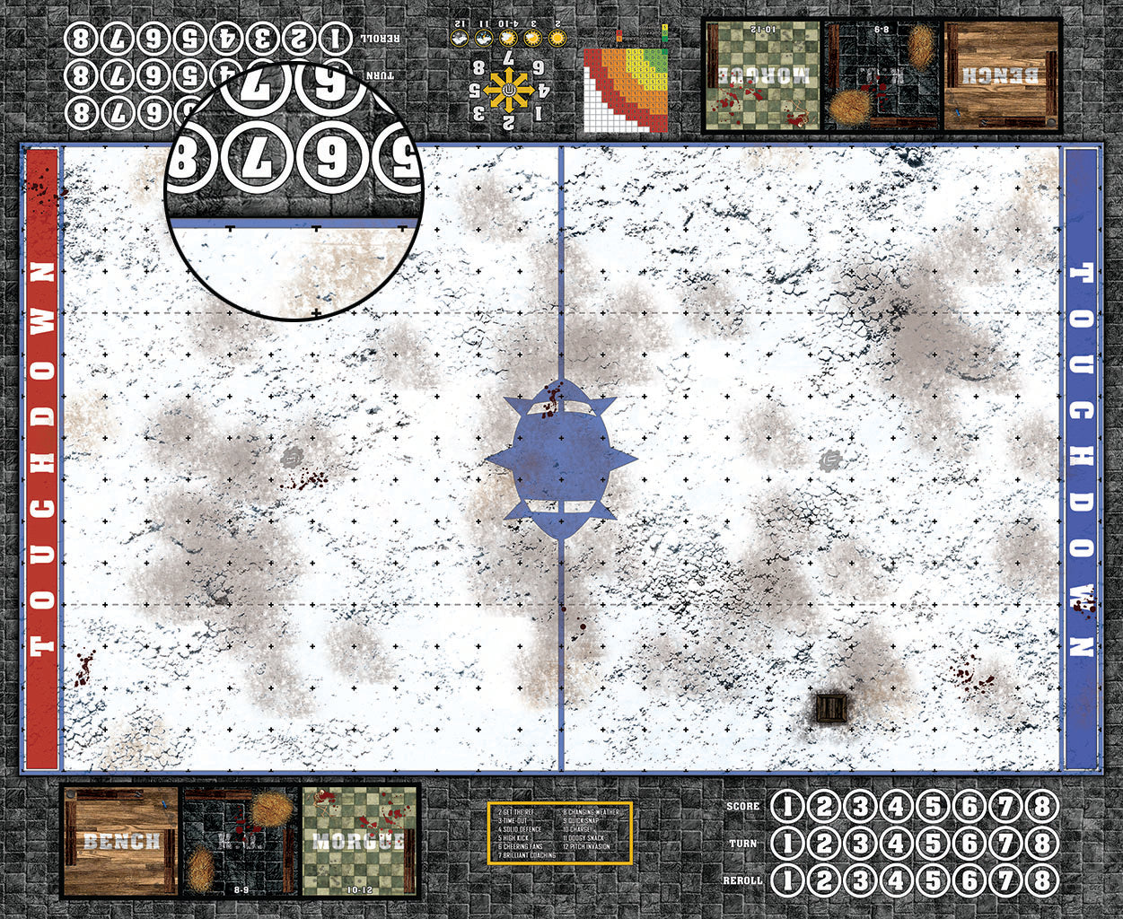 Mats by Mars:  Winter's Wrath v1.0 Fantasy Football Play Mat / Pitch