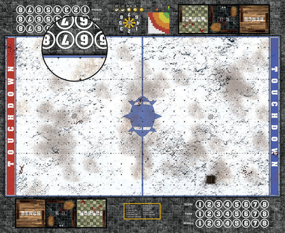 Mats by Mars:  Winter's Wrath v1.0 Fantasy Football Play Mat / Pitch