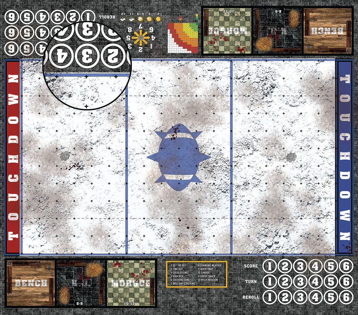 Mats by Mars:  Winter's Wrath v1.0 Fantasy Football Play Mat / Pitch