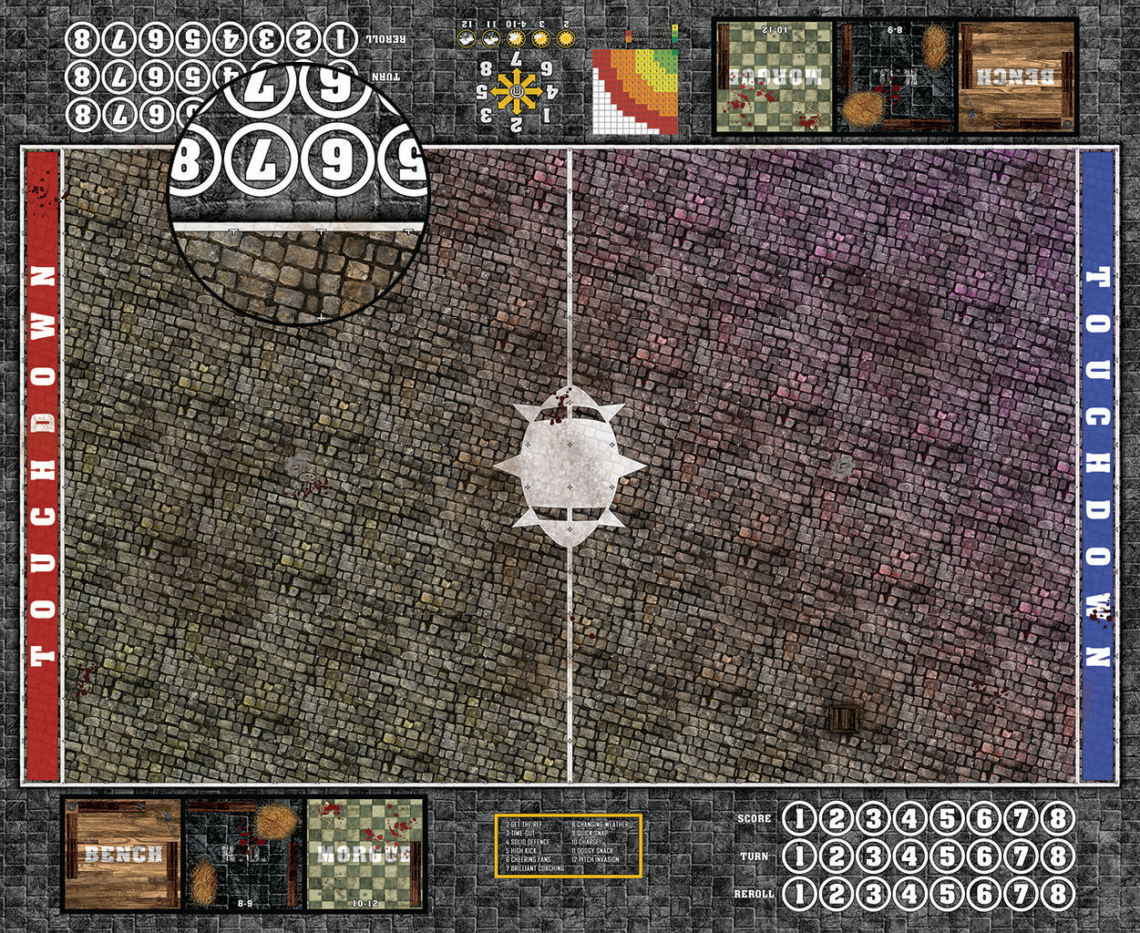 Mats by Mars:  Bustling City v1.0 Fantasy Football Play Mat / Pitch