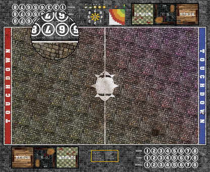 Mats by Mars:  Bustling City v1.0 Fantasy Football Play Mat / Pitch