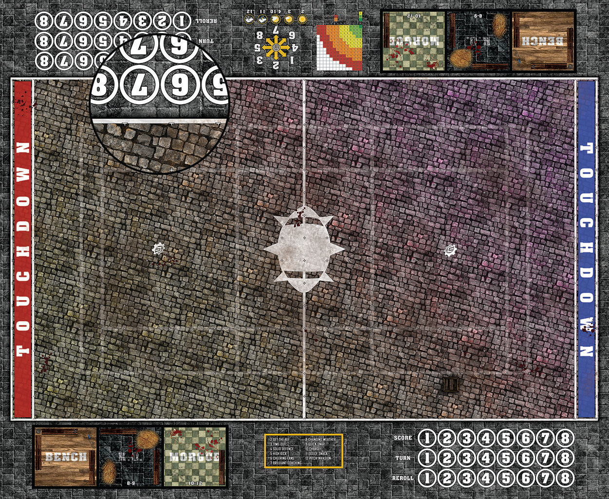 Mats by Mars:  Bustling City v1.0 Fantasy Football Play Mat / Pitch