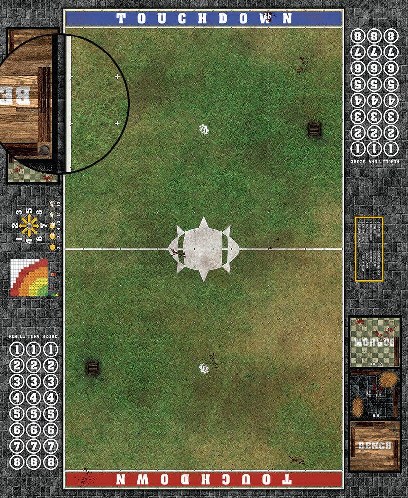 Mats by Mars:  Grassy Spring Fantasy Football Play Mat / Pitch