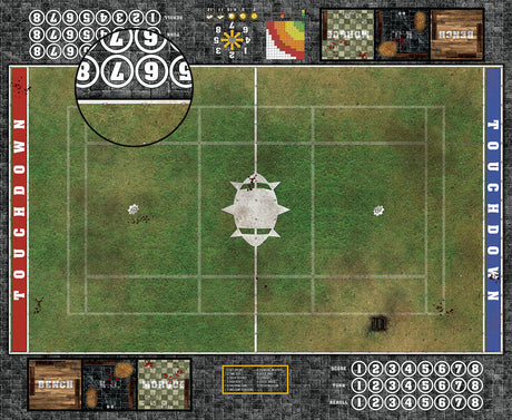 Mats by Mars:  Grassy Spring Fantasy Football Play Mat / Pitch