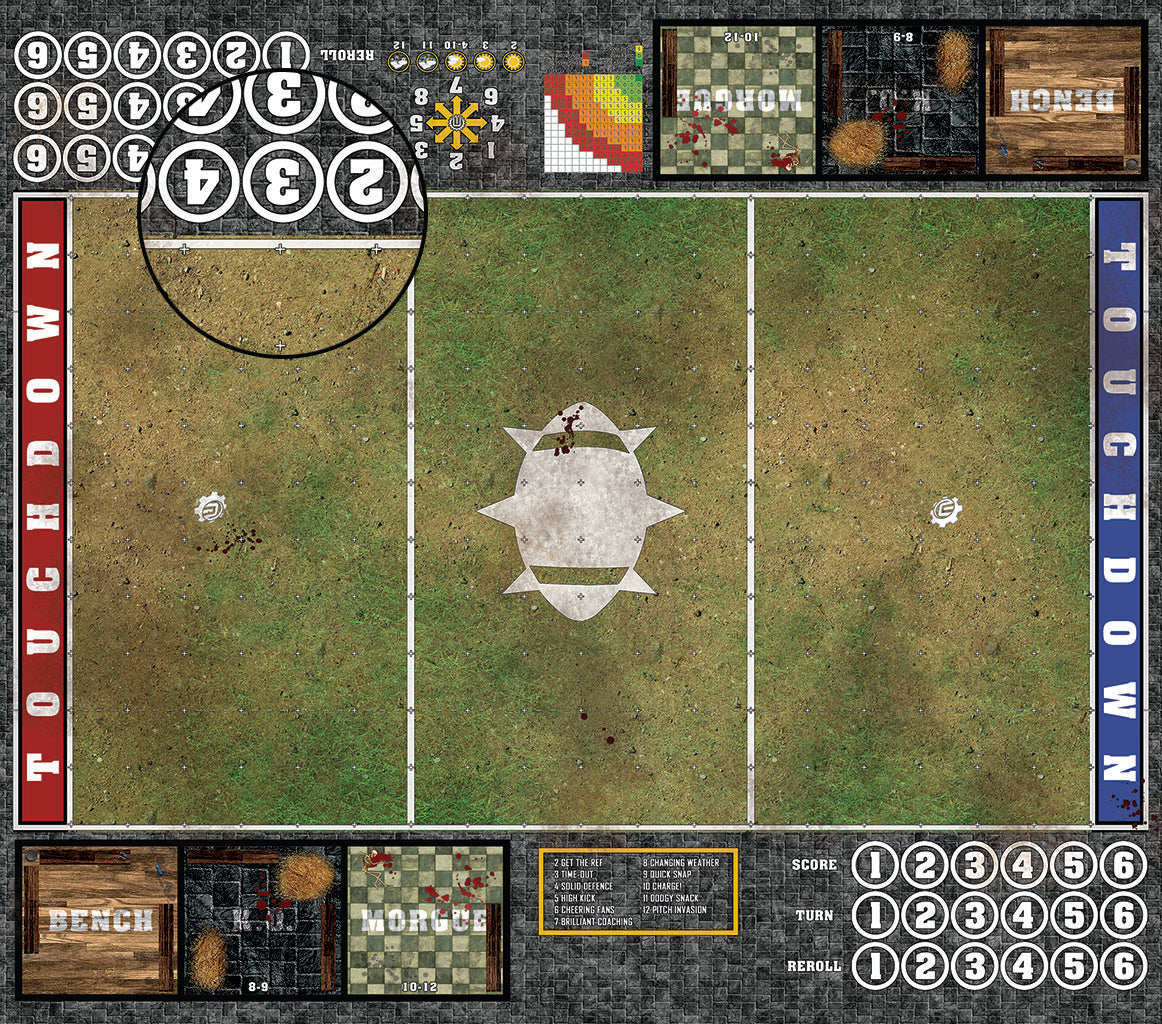 Mats by Mars:  Grassy Spring Fantasy Football Play Mat / Pitch