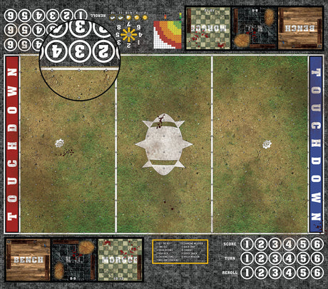 Mats by Mars:  Grassy Spring Fantasy Football Play Mat / Pitch