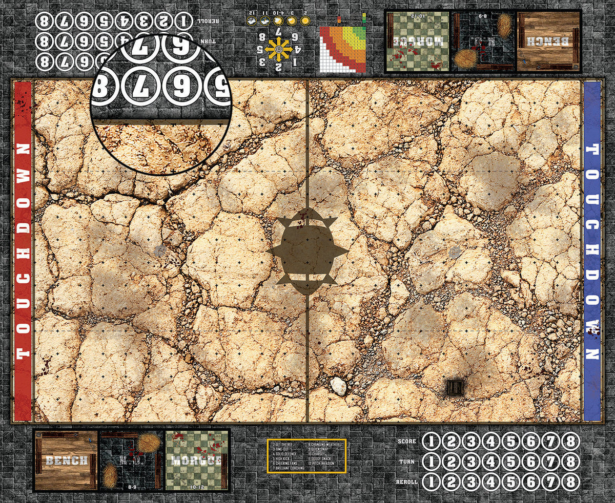 Mats by Mars:  Desert Fantasy Football Play Mat / Pitch