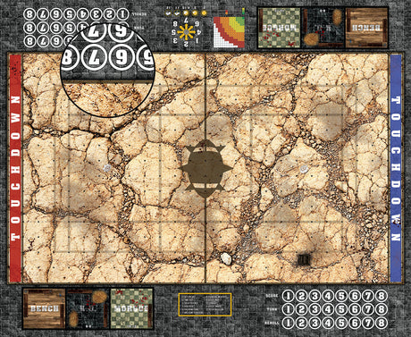 Mats by Mars:  Desert Fantasy Football Play Mat / Pitch