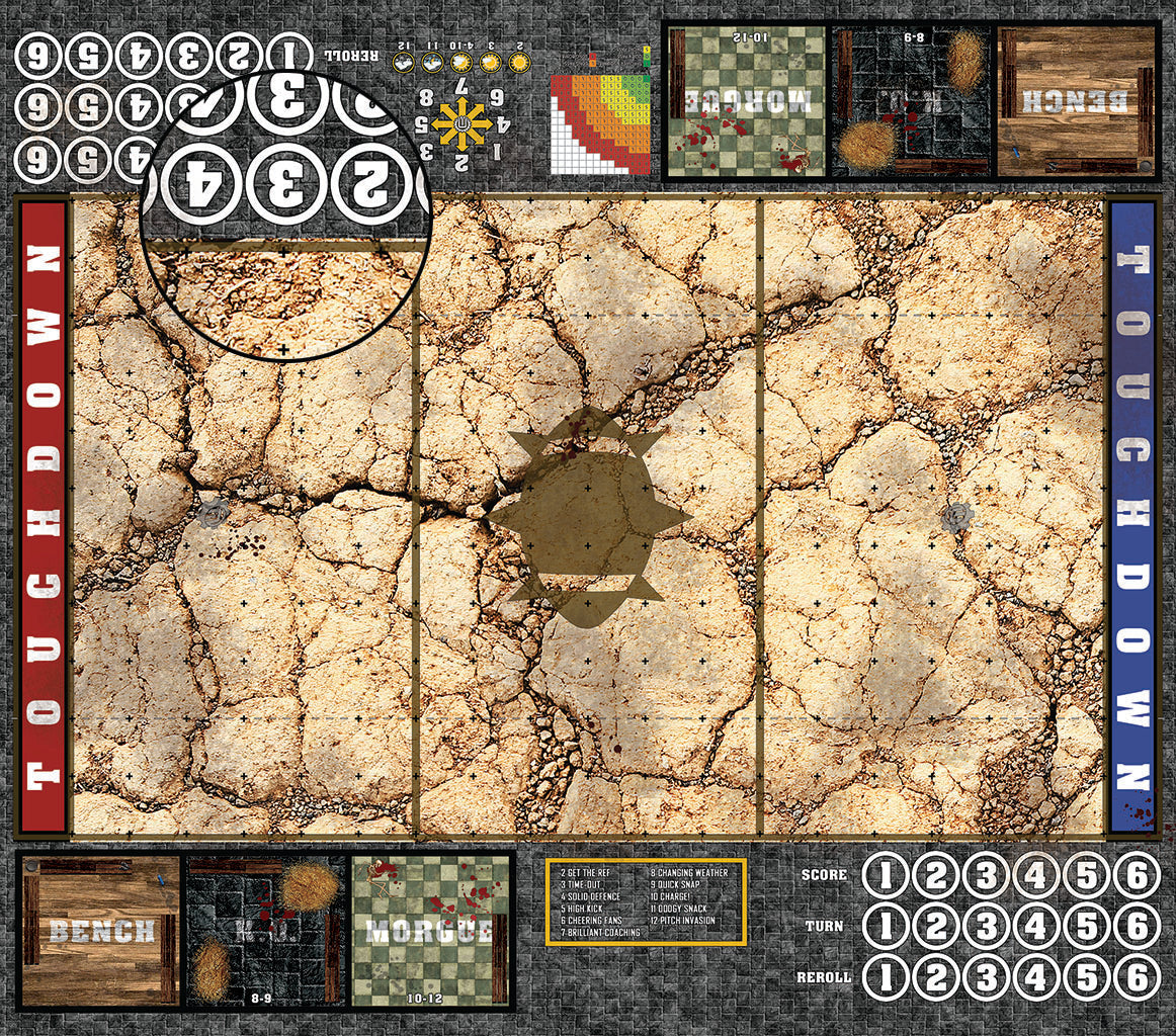Mats by Mars:  Desert Fantasy Football Play Mat / Pitch