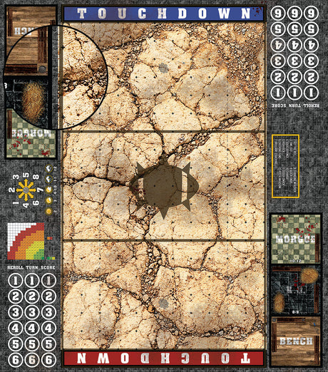 Mats by Mars:  Desert Fantasy Football Play Mat / Pitch