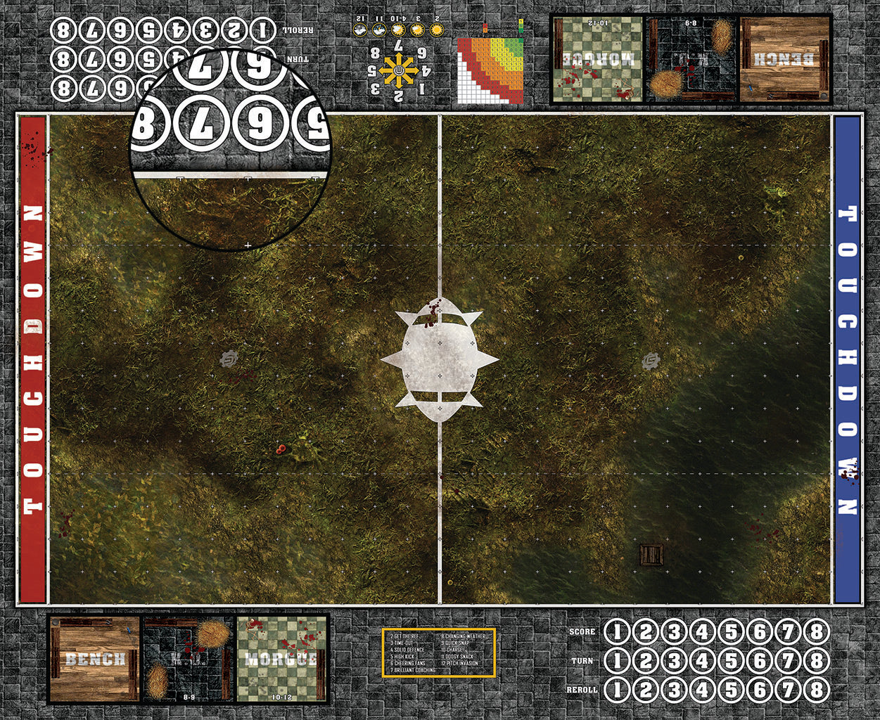 Mats by Mars:  Swamplands Fantasy Football Play Mat / Pitch