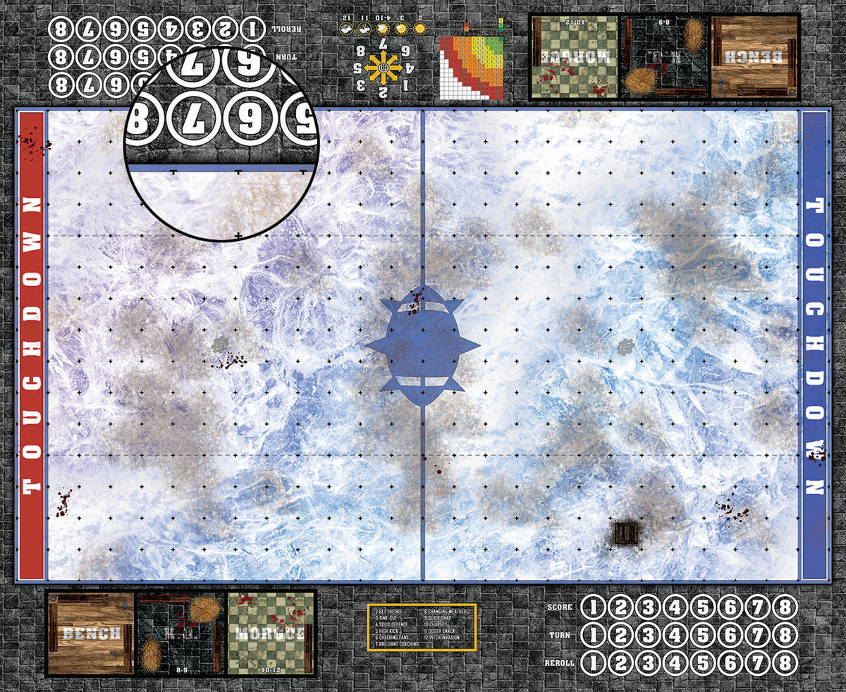Mats by Mars:  Frozen Lake Fantasy Football Play Mat / Pitch