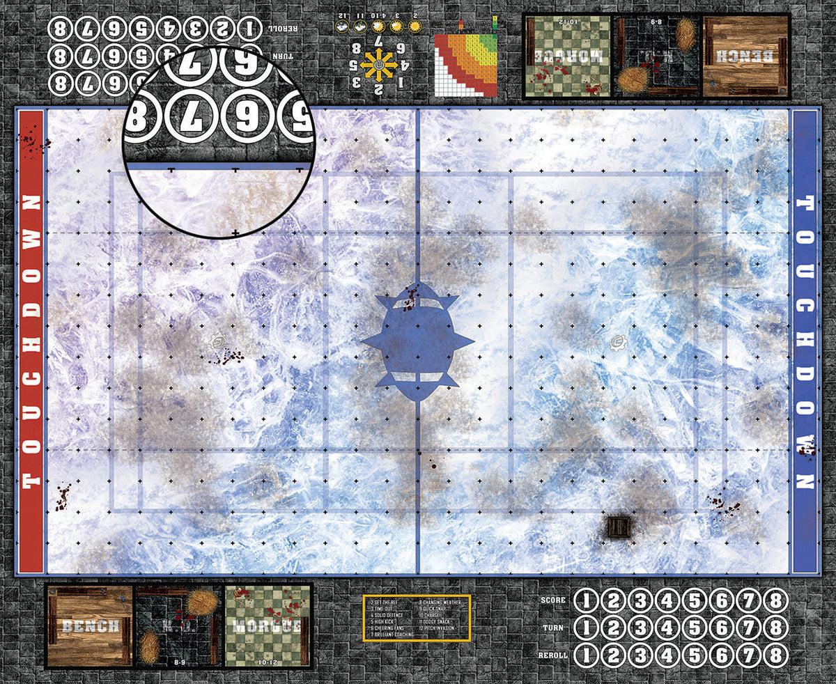 Mats by Mars:  Frozen Lake Fantasy Football Play Mat / Pitch