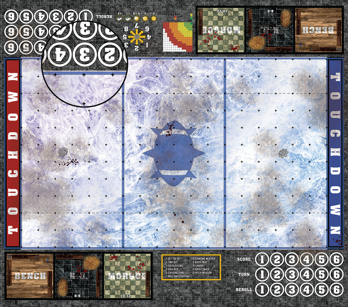 Mats by Mars:  Frozen Lake Fantasy Football Play Mat / Pitch