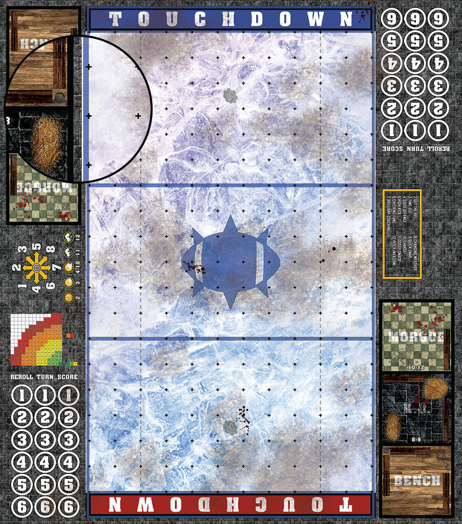 Mats by Mars:  Frozen Lake Fantasy Football Play Mat / Pitch
