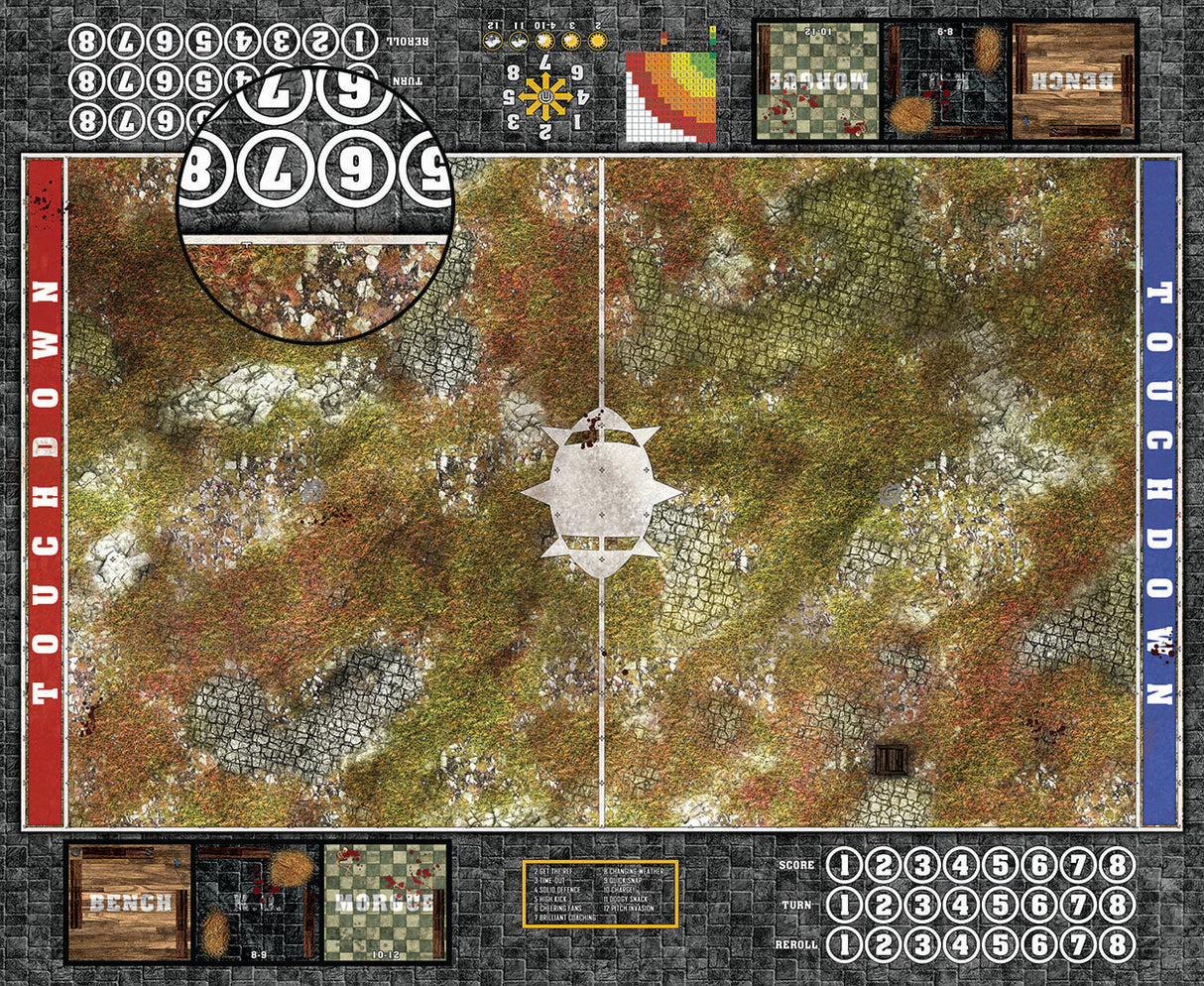 Mats by Mars:  Abandoned City Fantasy Football Play Mat / Pitch