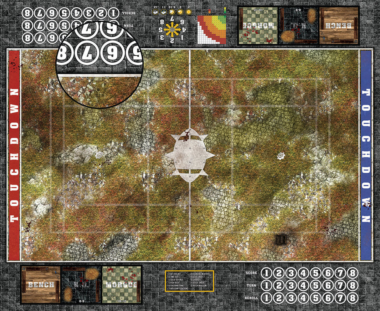 Mats by Mars:  Abandoned City Fantasy Football Play Mat / Pitch
