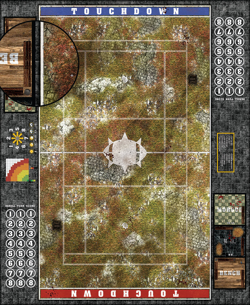 Mats by Mars:  Abandoned City Fantasy Football Play Mat / Pitch