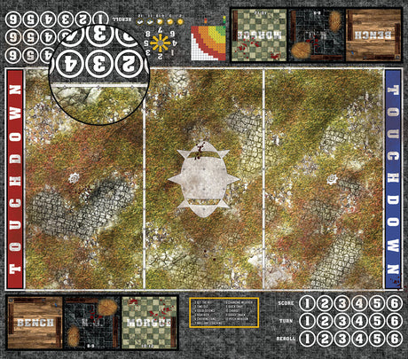 Mats by Mars:  Abandoned City Fantasy Football Play Mat / Pitch