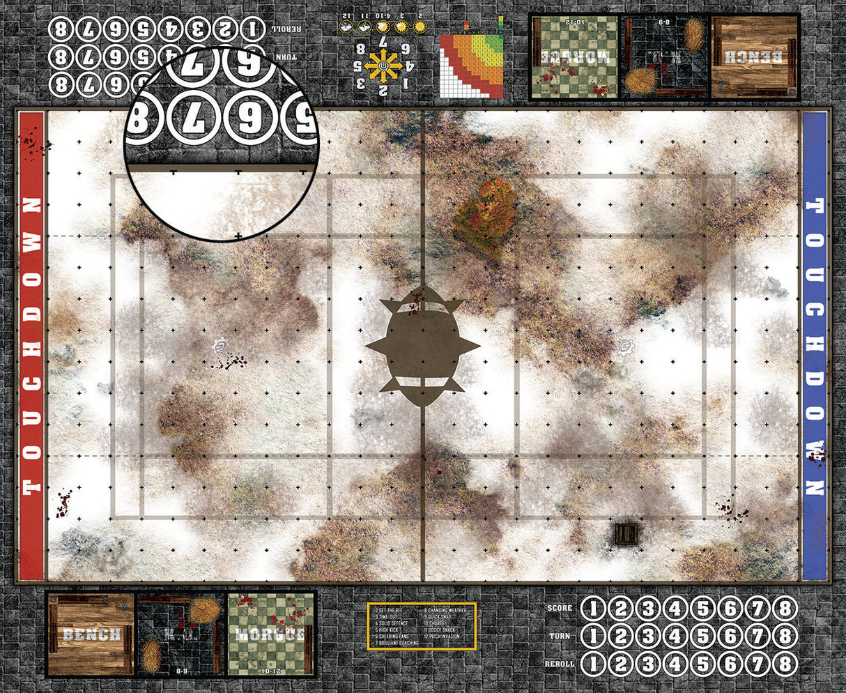 Mats by Mars:  Snowy Tundra Fantasy Football Play Mat / Pitch