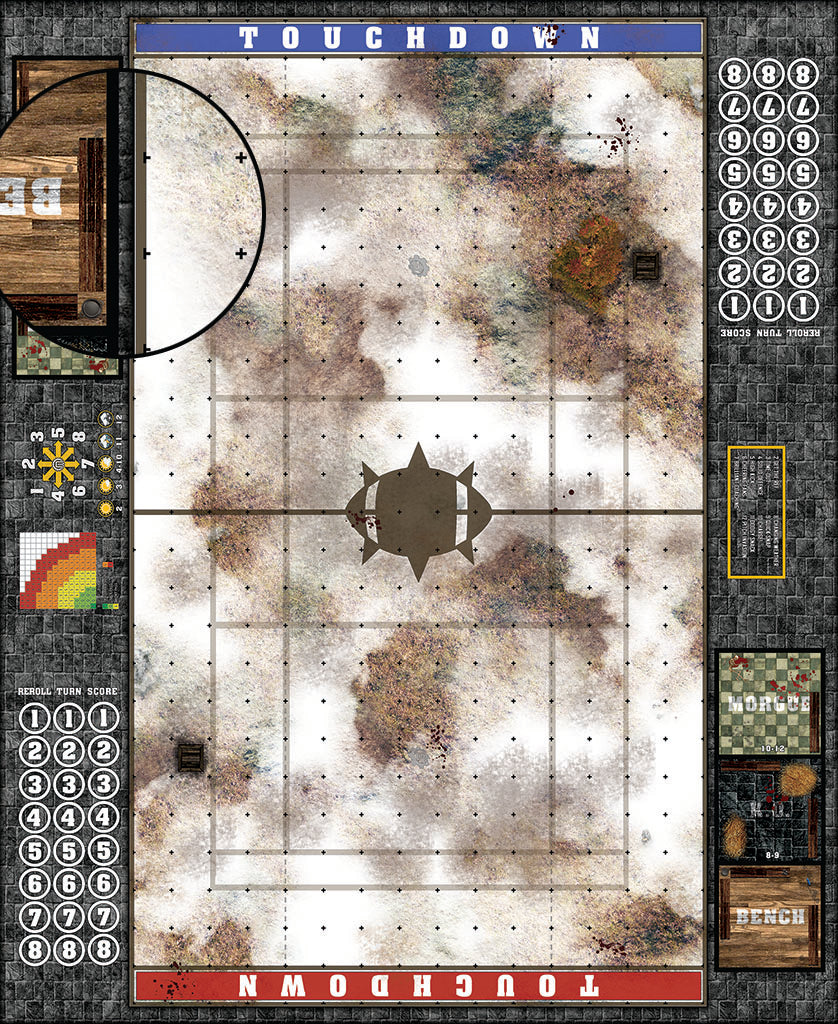 Mats by Mars:  Snowy Tundra Fantasy Football Play Mat / Pitch