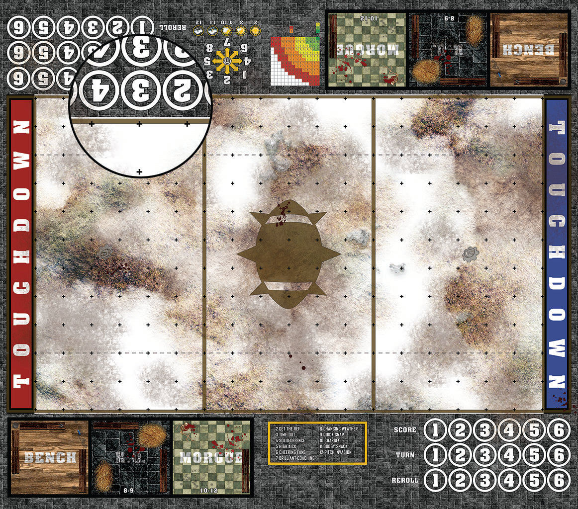 Mats by Mars:  Snowy Tundra Fantasy Football Play Mat / Pitch