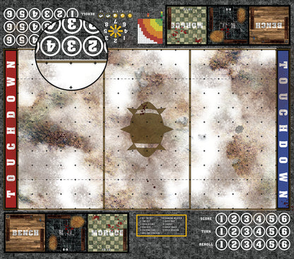 Mats by Mars:  Snowy Tundra Fantasy Football Play Mat / Pitch