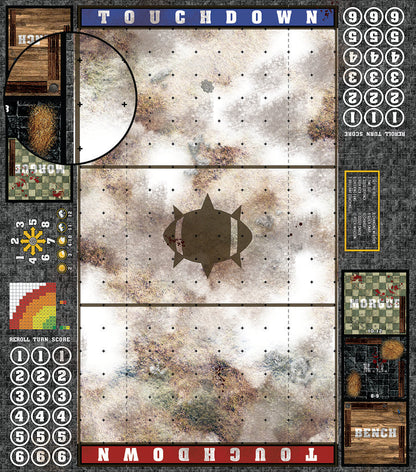 Mats by Mars:  Snowy Tundra Fantasy Football Play Mat / Pitch