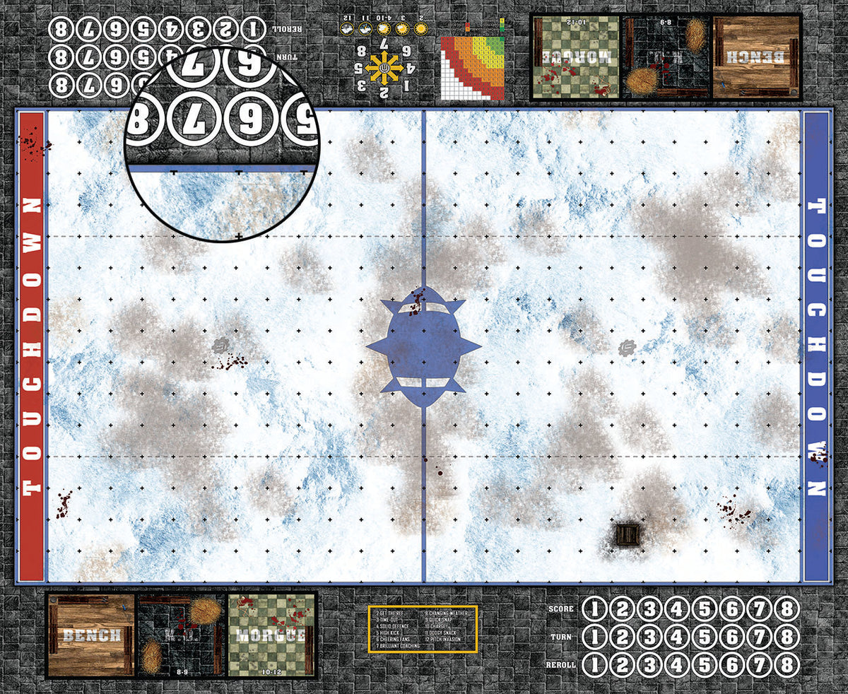 Mats by Mars:  Winter's Wrath Fantasy Football Play Mat / Pitch