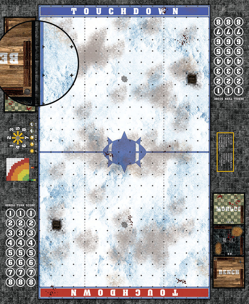 Mats by Mars:  Winter's Wrath Fantasy Football Play Mat / Pitch