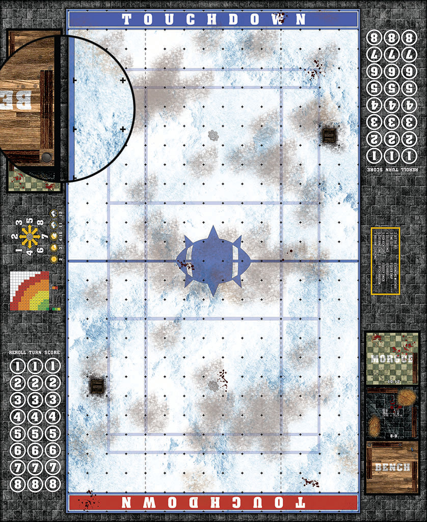 Mats by Mars:  Winter's Wrath Fantasy Football Play Mat / Pitch