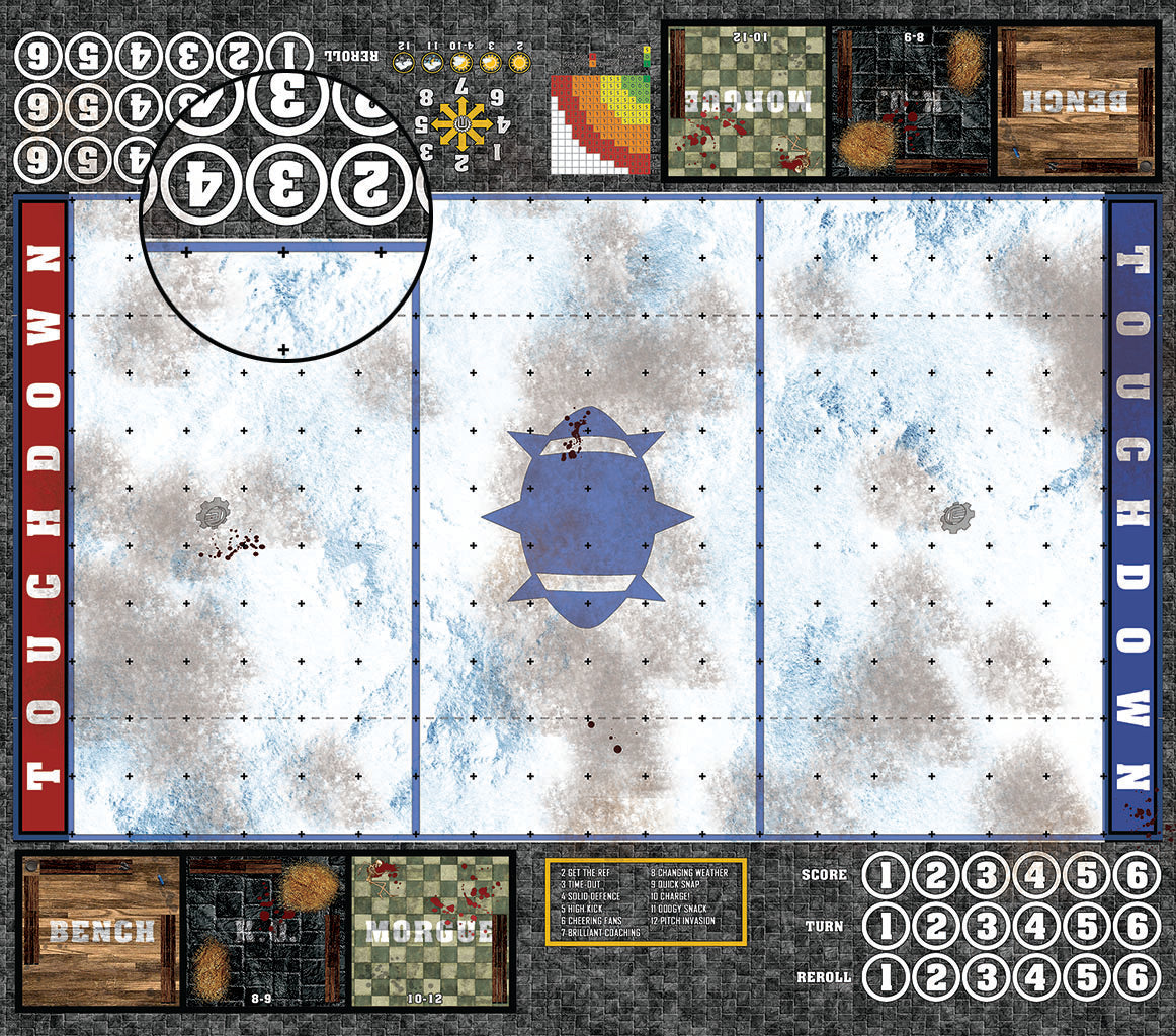 Mats by Mars:  Winter's Wrath Fantasy Football Play Mat / Pitch