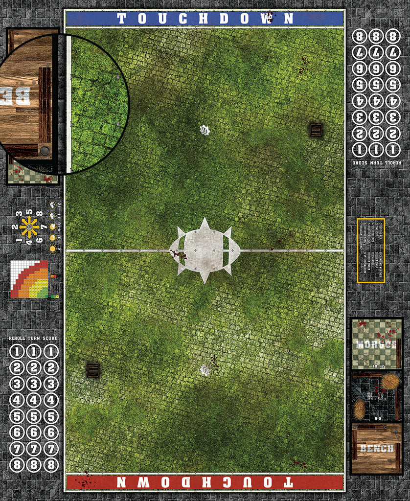 Mats by Mars:  Overgrown Cobbles Fantasy Football Play Mat / Pitch