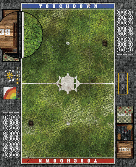 Mats by Mars:  Overgrown Cobbles Fantasy Football Play Mat / Pitch