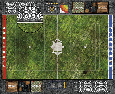 Mats by Mars:  Overgrown Cobbles Fantasy Football Play Mat / Pitch