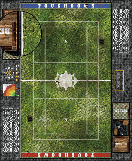 Mats by Mars:  Overgrown Cobbles Fantasy Football Play Mat / Pitch