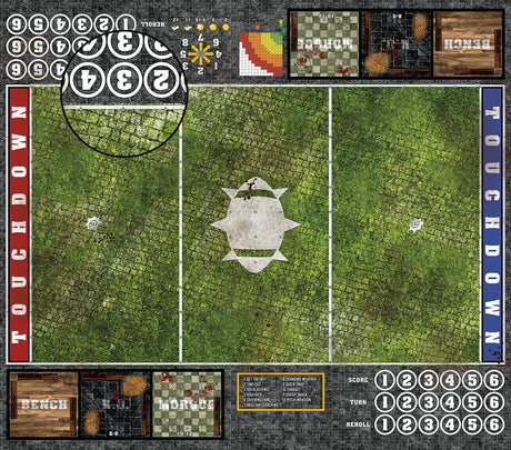 Mats by Mars:  Overgrown Cobbles Fantasy Football Play Mat / Pitch