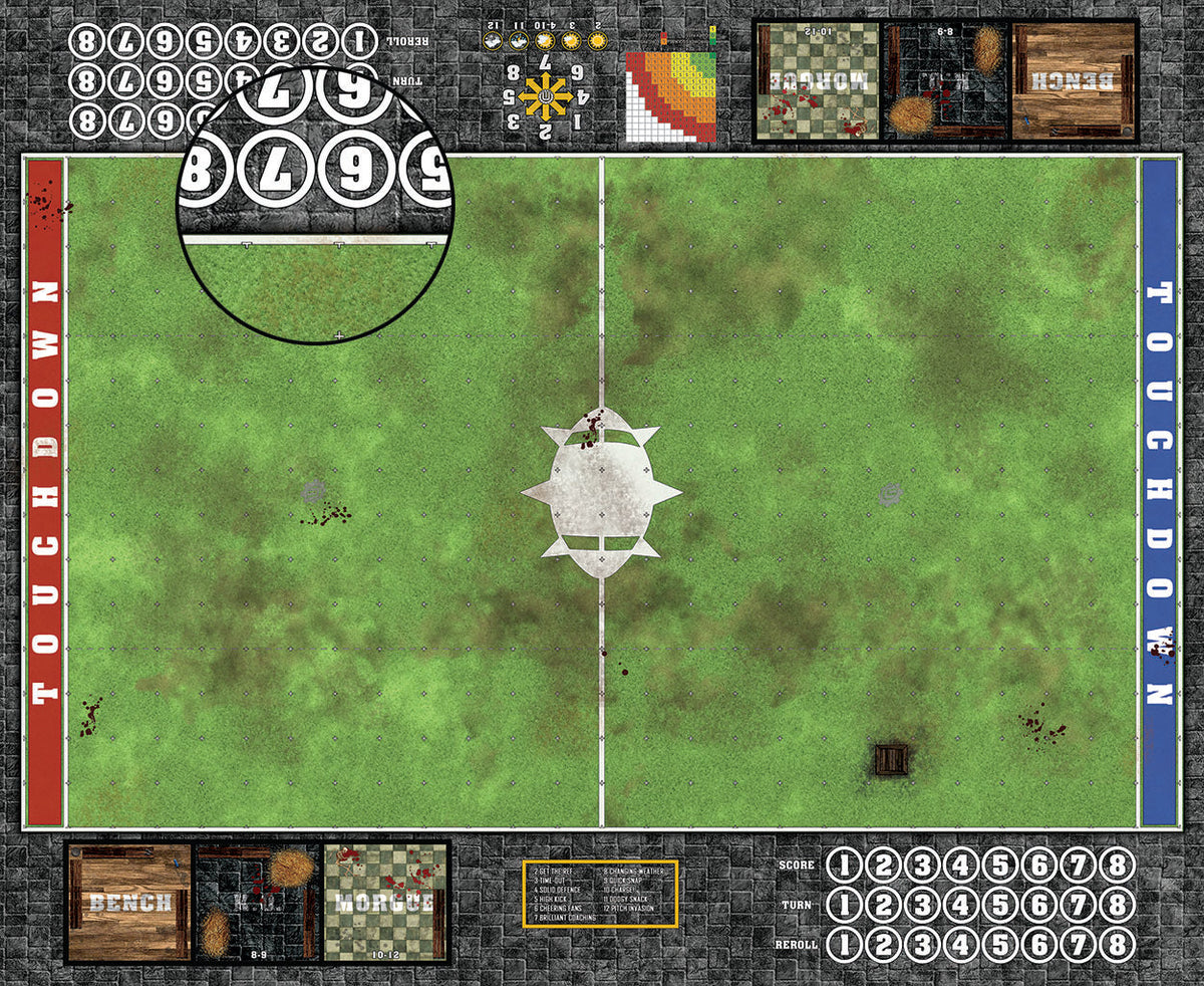Mats by Mars:  Verdant Field Fantasy Football Play Mat / Pitch