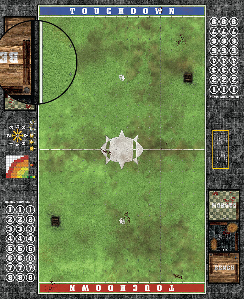 Mats by Mars:  Verdant Field Fantasy Football Play Mat / Pitch