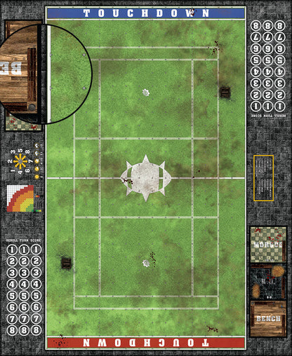 Mats by Mars:  Verdant Field Fantasy Football Play Mat / Pitch