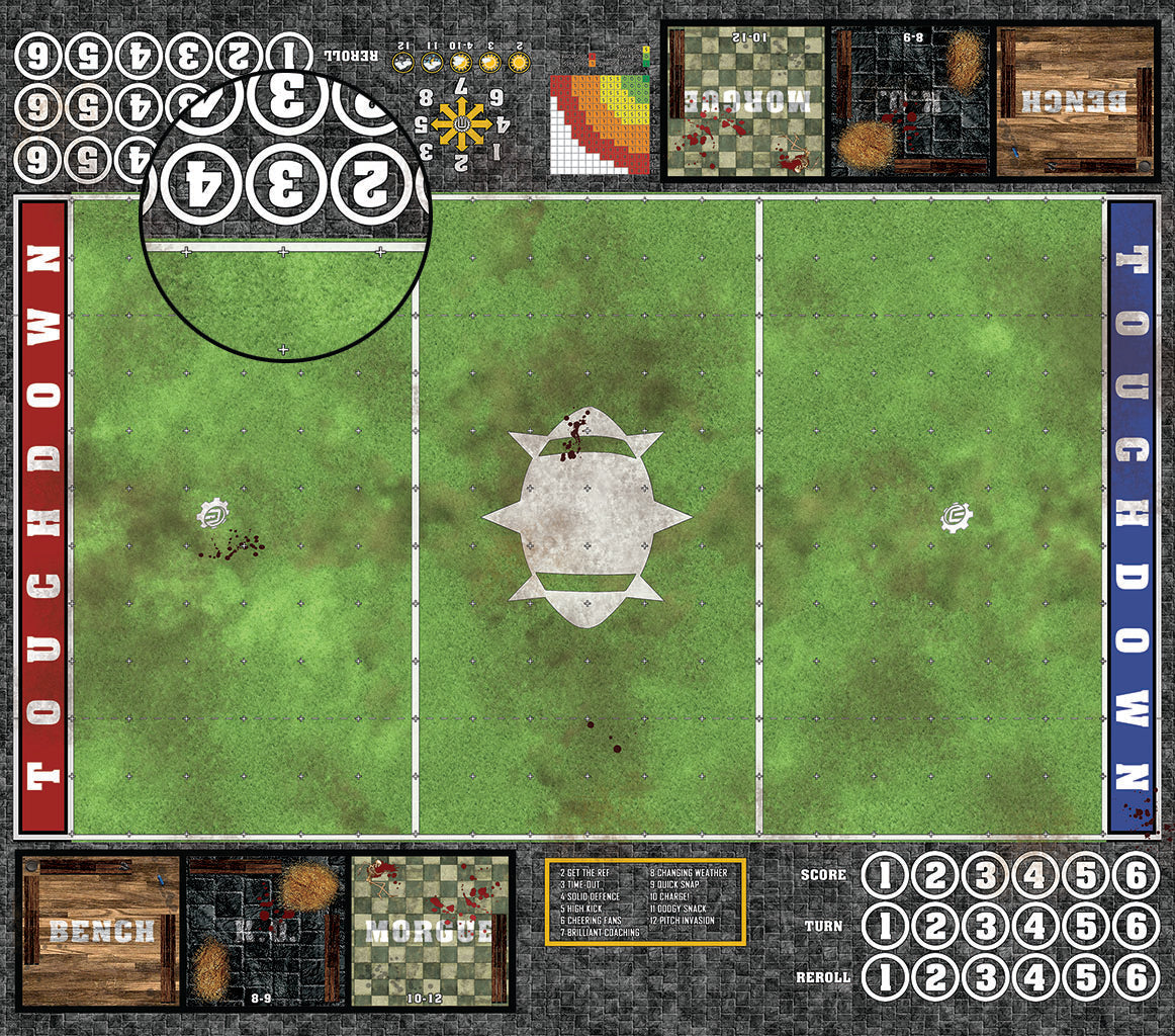 Mats by Mars:  Verdant Field Fantasy Football Play Mat / Pitch