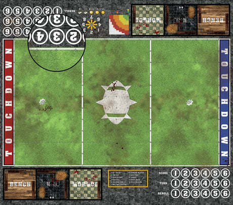 Mats by Mars:  Verdant Field Fantasy Football Play Mat / Pitch