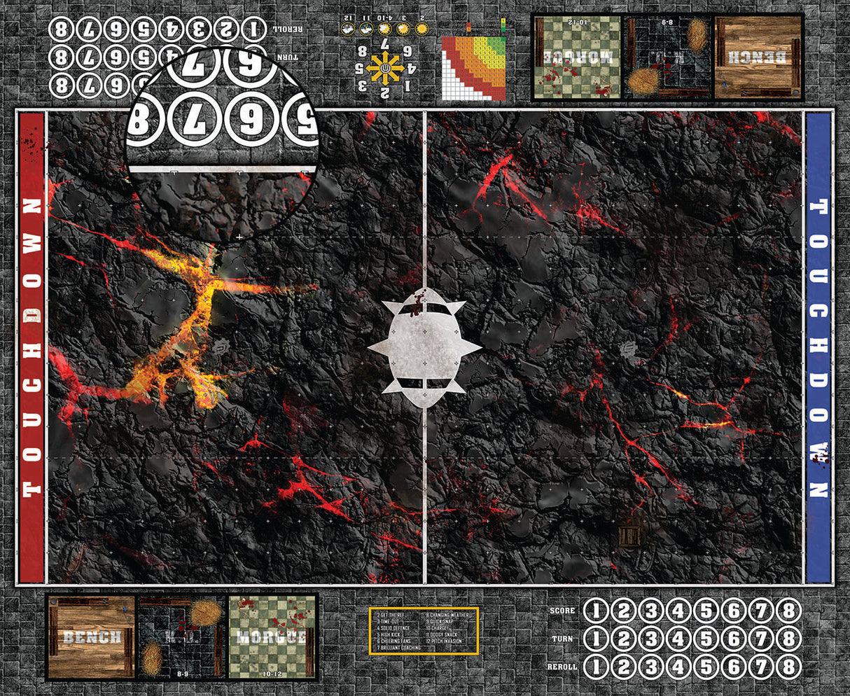 Mats by Mars:  Molten Crust Fantasy Football Play Mat / Pitch