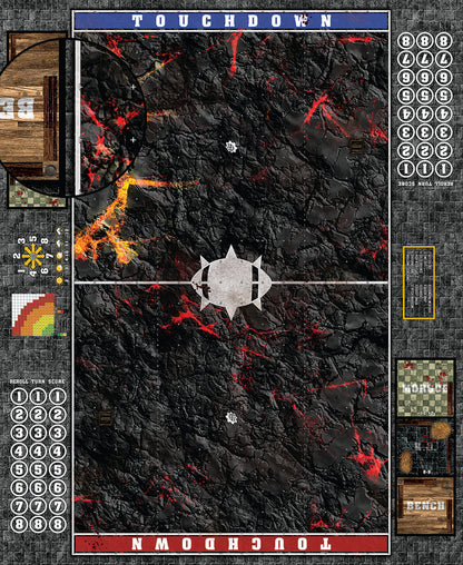 Mats by Mars:  Molten Crust Fantasy Football Play Mat / Pitch