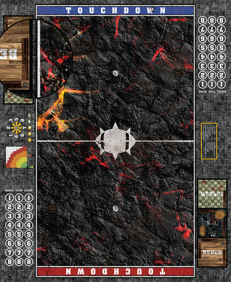 Mats by Mars:  Molten Crust Fantasy Football Play Mat / Pitch