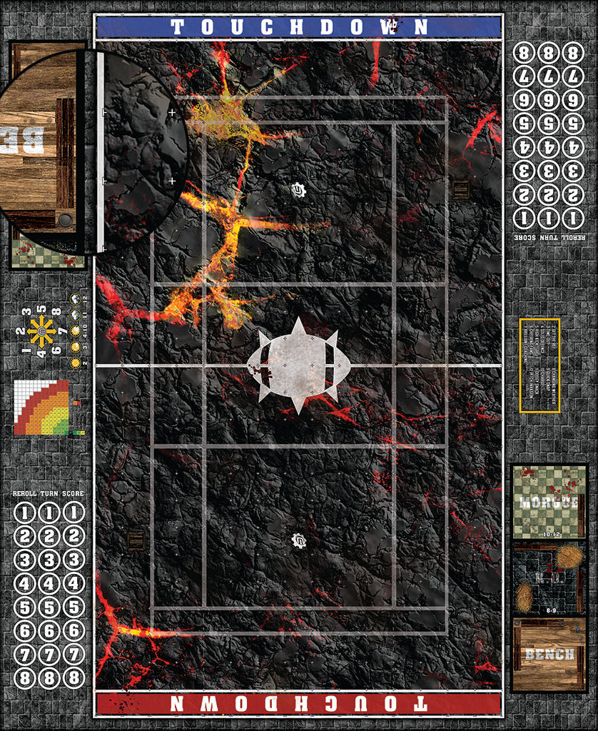 Mats by Mars:  Molten Crust Fantasy Football Play Mat / Pitch