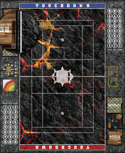 Mats by Mars:  Molten Crust Fantasy Football Play Mat / Pitch